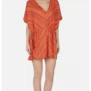 SOLD Missoni Mare Multicolor Lurex Striped Cover-Up Beach Dress SZ42